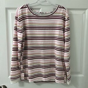NWT XS French Terry Maurice’s striped long sleeve top